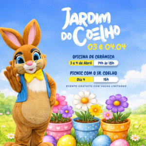 Programação especial de Páscoa para crianças.